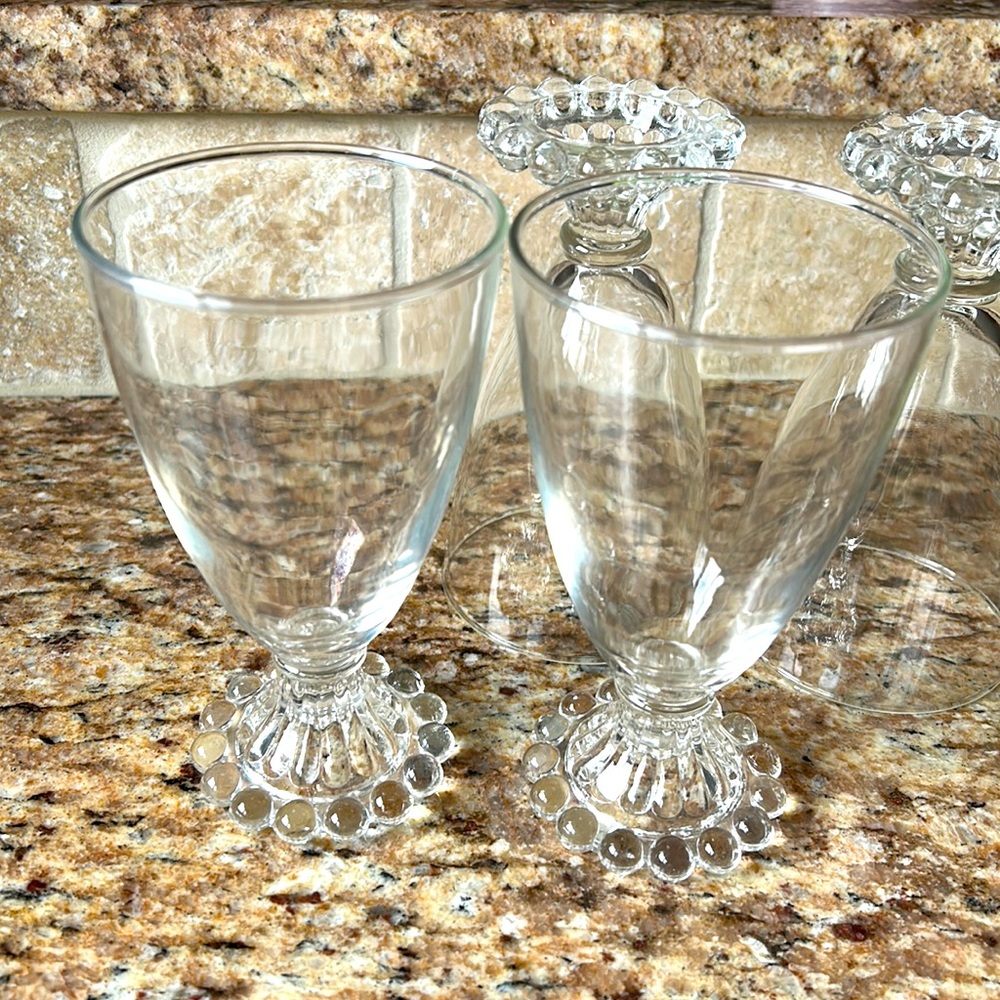 Vintage candlewick glasses… 4 pcs